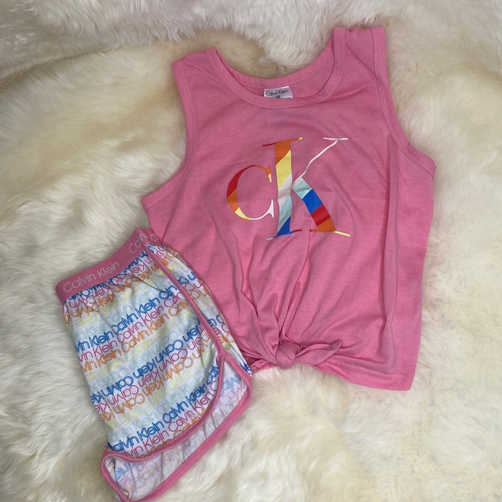 Pink rainbow pajama set